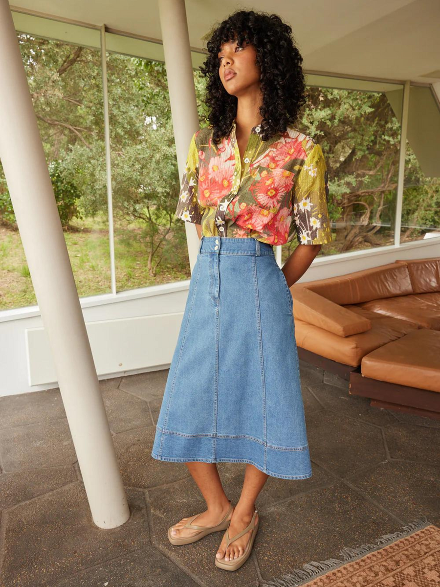 SAMPLE-Samira Midi Skirt